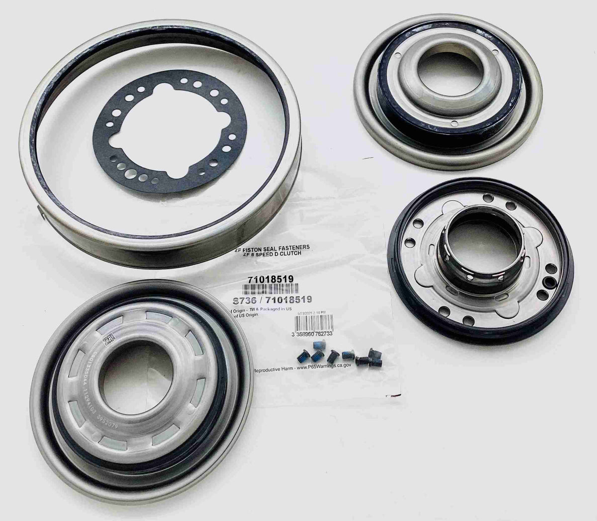 ZF8HP45, 845RE: Piston Kit (4 Bonded Pistons) 2009-Up