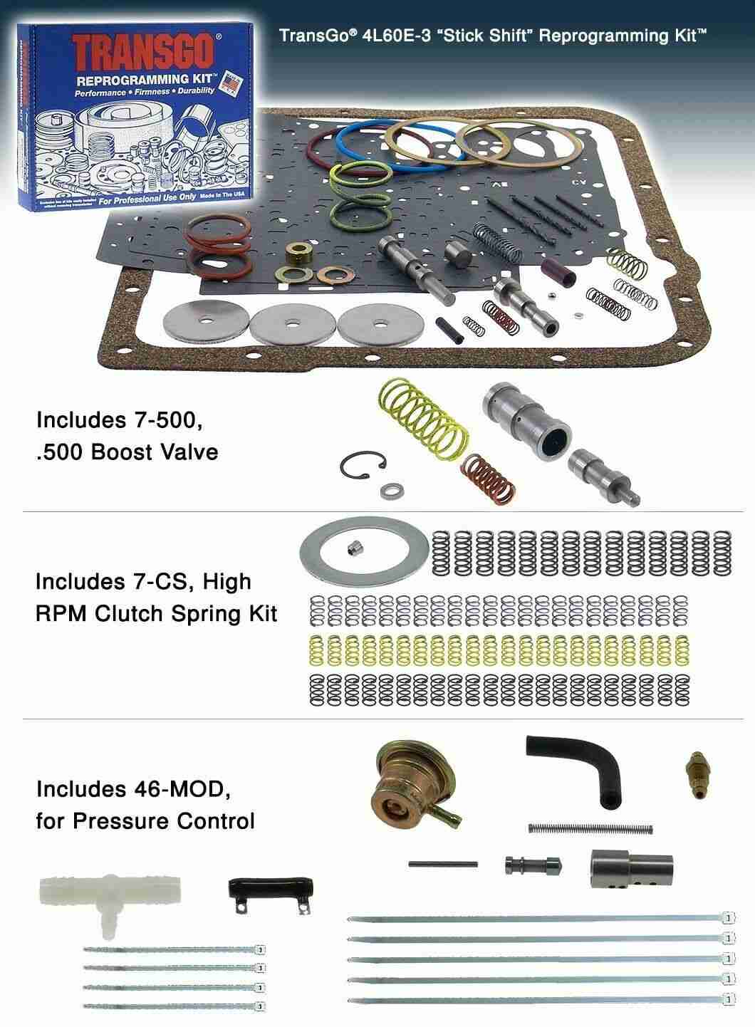 Transgo 4L60E Stick Shift Reprogramming Kit