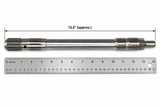 TH350 input shaft full length measurement alongside ruler